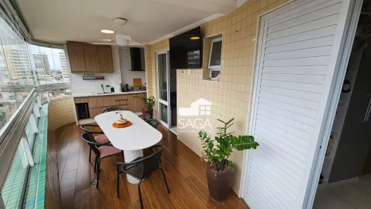Apartamento com 3 Quartos para alugar, 127m² no Guilhermina, Praia Grande