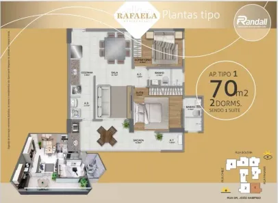 Apartamento com 2 Quartos à venda, 67m² no Guilhermina, Praia Grande