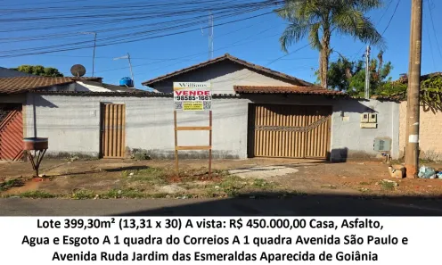 Lote/Terreno à venda, 399m² no Jardim das Esmeraldas, Aparecida de Goiânia
