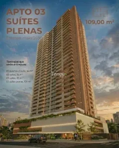 Apartamento com 3 Quartos à venda, 109m² no Setor Pedro Ludovico, Goiânia