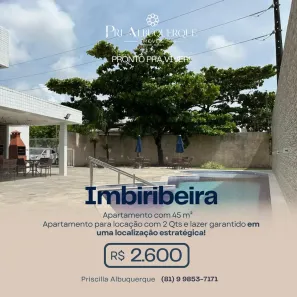 Apartamento com 2 Quartos para alugar, 45m² no Imbiribeira, Recife
