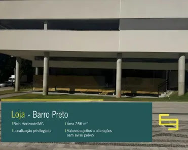 Ponto Comercial para alugar, 256m² no Barro Preto, Belo Horizonte