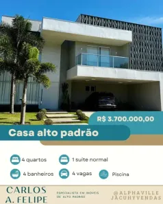 Casa de Condomínio com 4 Quartos à venda, 344m² no Jacuhy, Serra