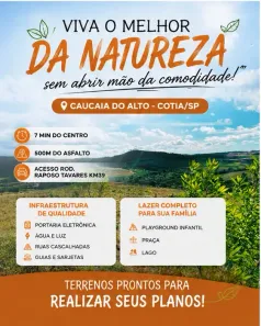Lote/Terreno à venda, 500m² no Recreio Topázio (Caucaia do Alto), Cotia