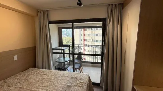 Apartamento com 1 Quarto para alugar, 24m² no Cidade Monções, São Paulo