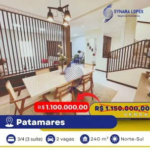 Casa com 3 Quartos à venda, 240m² no Patamares, Salvador