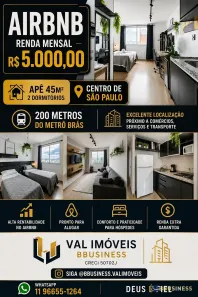 Apartamento com 2 Quartos à venda, 45m² no Brás, São Paulo