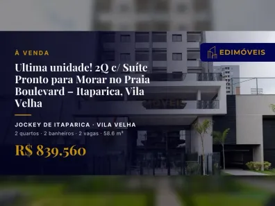 Apartamento com 2 Quartos à venda, 58m² no Jockey de Itaparica, Vila Velha