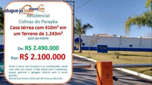 Casa de Condomínio com 3 Quartos à venda, 410m² no Vargem Grande, São José dos Campos