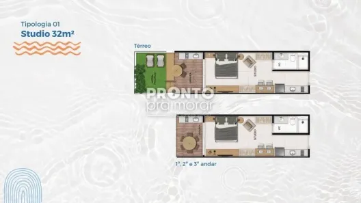 Flat com 1 Quarto à venda, 32m² no , Tamandaré