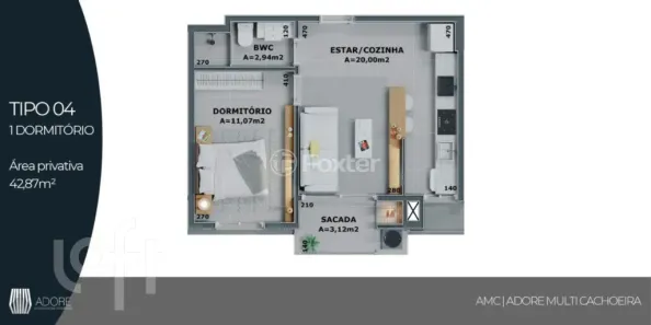 Apartamento com 1 Quarto à venda, 41m² no Cachoeira do Bom Jesus, Florianópolis