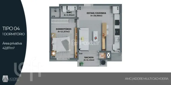 Apartamento com 1 Quarto à venda, 42m² no Cachoeira do Bom Jesus, Florianópolis