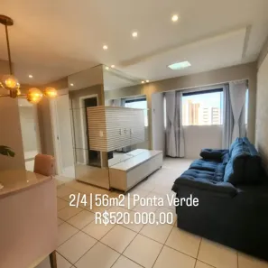 Apartamento com 2 Quartos à venda, 56m² no Poço, Maceió