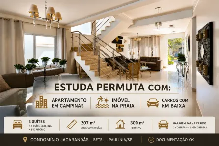 Casa de Condomínio com 4 Quartos à venda, 207m² no Betel, Paulínia