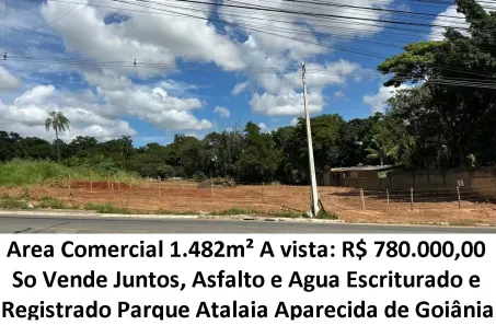 Lote/Terreno à venda, 1482m² no Parque Atalaia, Aparecida de Goiânia