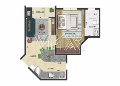 Apartamento com 1 Quarto à venda, 34m² no Vila Guilherme, São Paulo
