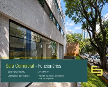 Sala Comercial para alugar, 90m² no Funcionários, Belo Horizonte