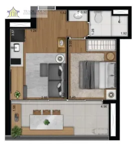 Apartamento com 1 Quarto à venda, 37m² no Vila Monte Alegre, São Paulo