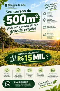 Lote/Terreno à venda, 500m² no Centro (Caucaia do Alto), Cotia