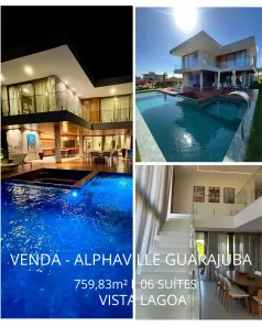 Casa de Condomínio com 6 Quartos à venda, 759m² no Barra do Jacuípe, Camaçari