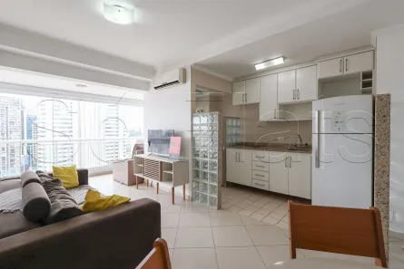 Flat com 1 Quarto para alugar, 55m² no Cidade Monções, São Paulo