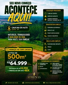Lote/Terreno à venda, 500m² no Centro (Caucaia do Alto), Cotia
