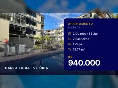 Apartamento com 2 Quartos à venda, 79m² no Santa Lúcia, Vitória