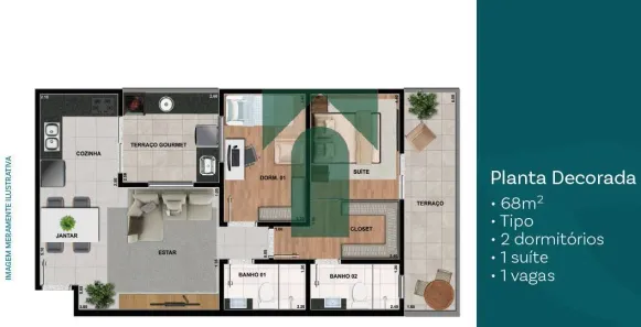 Apartamento com 2 Quartos à venda, 68m² no Vila Assunção, Santo André