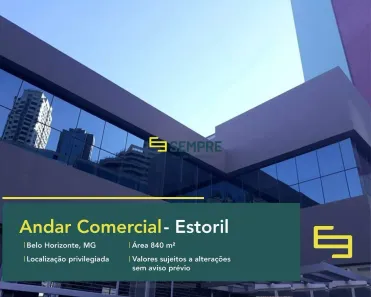 Sala Comercial para alugar, 840m² no Estoril, Belo Horizonte