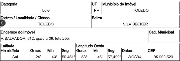 Lote/Terreno à venda, 469m² no Vila Becker, Toledo