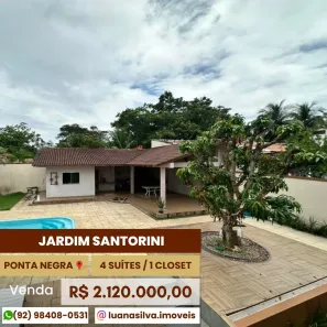 Casa de Condomínio com 4 Quartos à venda, 1000m² no Ponta Negra, Manaus