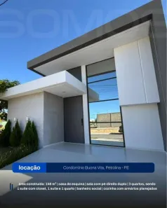 Casa de Condomínio com 3 Quartos para alugar, 146m² no Loteamento Recife, Petrolina