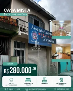 Sobrado com 2 Quartos à venda, 70m² no Colônia Santo Antônio, Manaus