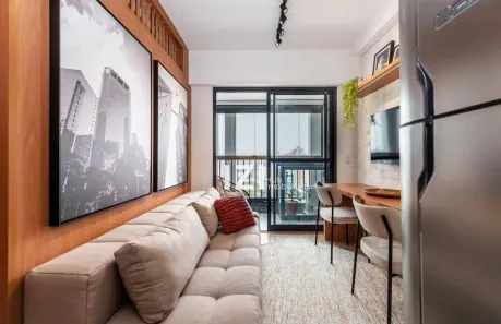 Apartamento com 1 Quarto para venda ou aluguel, 28m² no Brooklin Paulista, São Paulo
