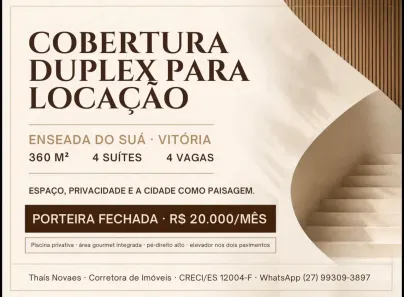 Apartamento com 5 Quartos para alugar, 360m² no Enseada do Suá, Vitória