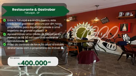 Ponto Comercial à venda, 300m² no Tatuapé, São Paulo