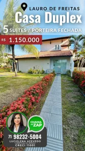 Casa de Condomínio com 5 Quartos à venda, 280m² no Centro, Lauro de Freitas