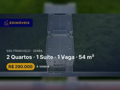 Apartamento com 2 Quartos à venda, 54m² no São Francisco, Serra