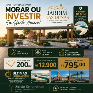 Lote/Terreno à venda, 200m² no Centro, Santo Amaro do Maranhão
