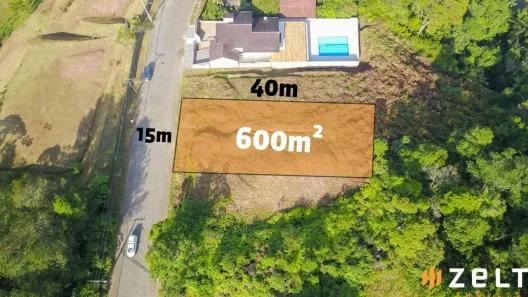 Lote/Terreno à venda, 600m² no Ponta Aguda, Blumenau