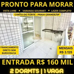 Apartamento com 2 Quartos à venda, 75m² no Boqueirão, Praia Grande