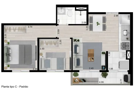Apartamento com 2 Quartos à venda, 41m² no Vila Santa Edwiges, São Paulo