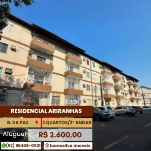 Apartamento com 2 Quartos para alugar, 60m² no Da Paz, Manaus