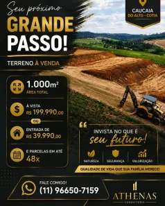 Lote/Terreno à venda, 1000m² no dos Mendes (Caucaia do Alto), Cotia