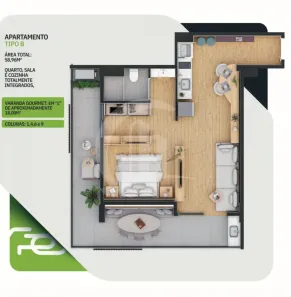 Apartamento com 1 Quarto à venda, 59m² no Coroa do Meio, Aracaju