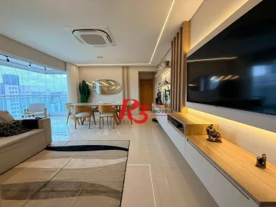 Apartamento com 3 Quartos para alugar, 154m² no Embaré, Santos