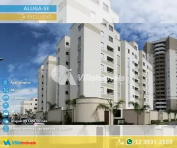 Apartamento com 2 Quartos para alugar, 54m² no Jardim América, São José dos Campos