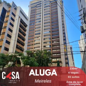 Apartamento com 3 Quartos para alugar, 230m² no Meireles, Fortaleza