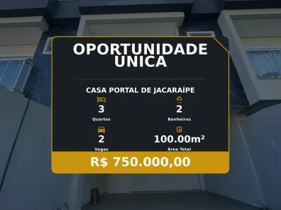 Casa com 3 Quartos à venda, 100m² no Portal de Jacaraípe, Serra