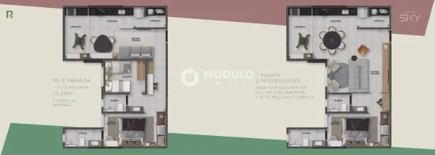 Apartamento com 1 Quarto à venda, 70m² no Centro, Uberlândia